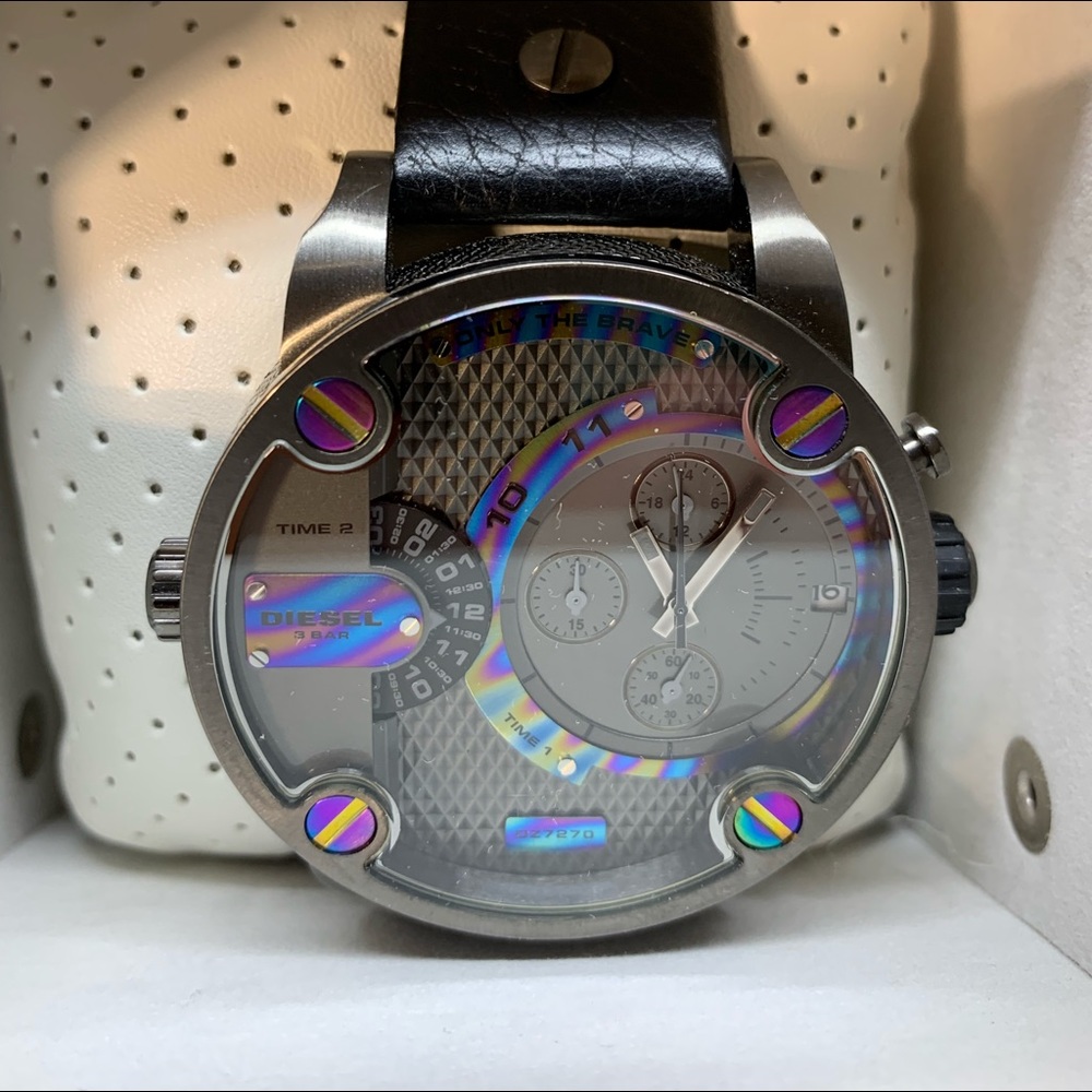 BIG Diesel Watch Bar 3 gun metal gray with flair